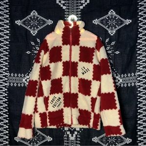 Louis Vuitton ★ NIGO Jacquard Damier Red Fleece Jacket